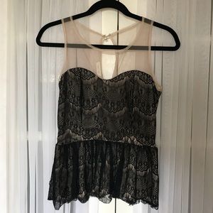 Peplum Lace Top